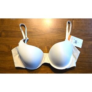 NWT Warner's 34B No Side Effects Lightly Lined Underwire Side Smoothing Beige